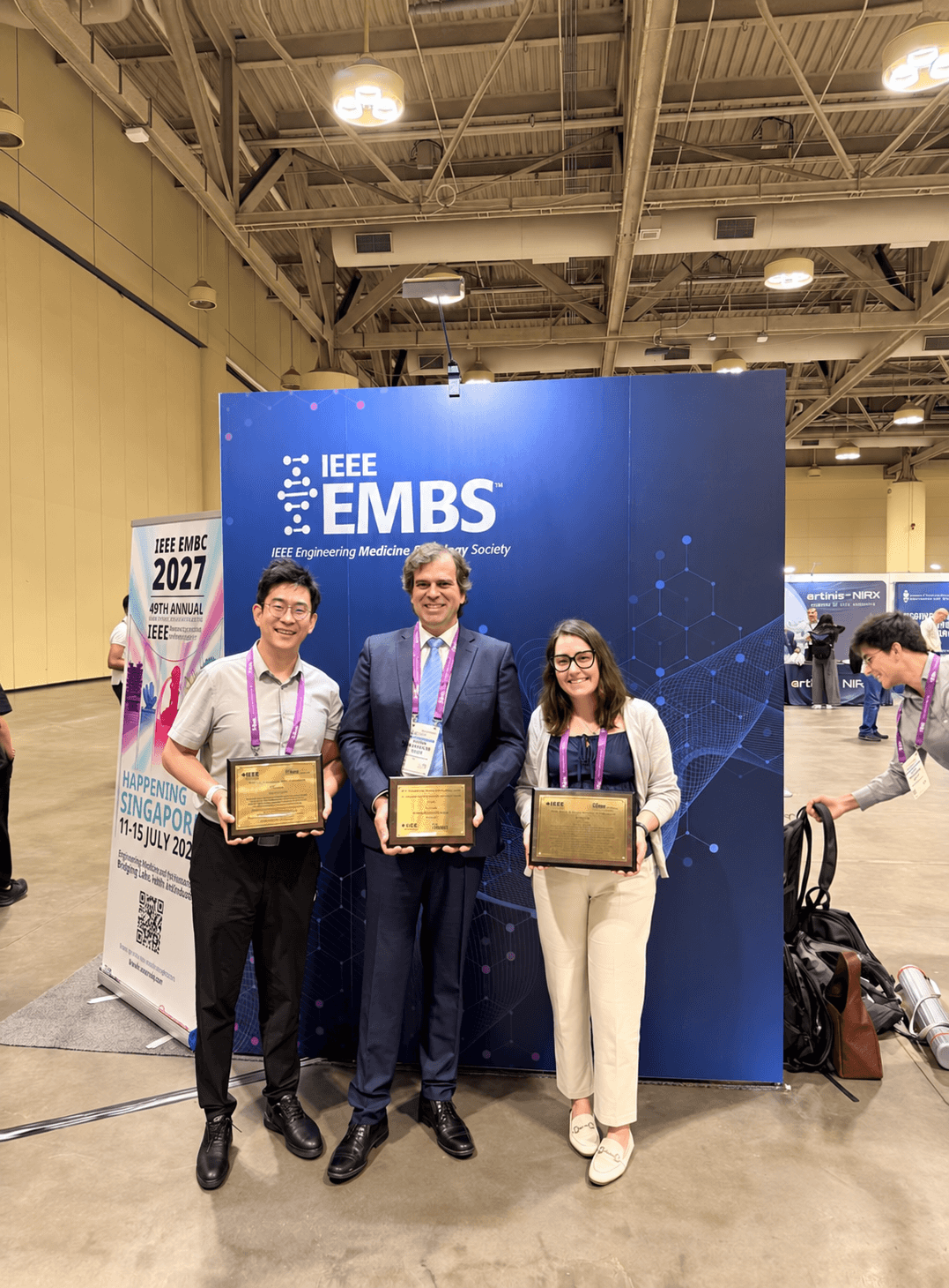 Ning Kang with recipients of other EMBC 2026 awards in Toronto